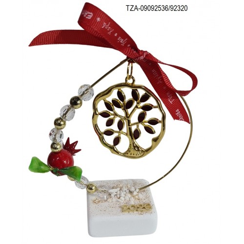 ΔΕΝΤΡΟ ΜΕ ΚΟΚΚΙΝΑ ΦΥΛΛΑ ΣΕ ΚΥΚΛΟ ΜΕ ΡΟΔΙ ΠΑΝΩ ΣΕ ΒΟΤΣΑΛΟ ΤΖΑ-09092536/92320