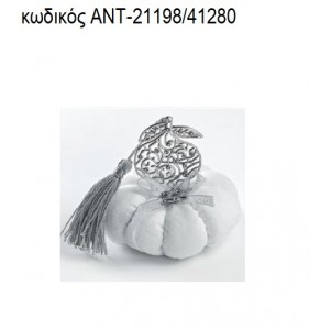 ΡΟΔΙ ΕΠΑΡΓΥΡΟ ΠΑΝΩ ΣΕ ΥΦΑΣΜΑΤΙΝΗ ΚΟΛΟΚΥΘΑ για γούρια - δώρα ΑΝΤ-21198/41280