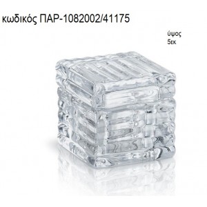 ΜΠΙΖΟΥΤΙΕΡΑ ΓΥΑΛΙΝΗ ΤΕΤΡΑΓΩΝΗ ΜΕ ΡΕΣΩ ΚΑΙ ΚΑΠΑΚΙ ΠΑΡ-1082002/41175