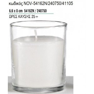 ΚΕΡΙ ΣΕ ΓΥΑΛΙΝΟ ΠΟΤΗΡΙ 6,6x8ΕΚ NOV-54162Ν/240750