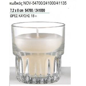 ΚΕΡΙ ΣΕ ΓΥΑΛΙΝΟ ΠΟΤΗΡΙ 7,2x8ΕΚ NOV-54700/241000/41135 