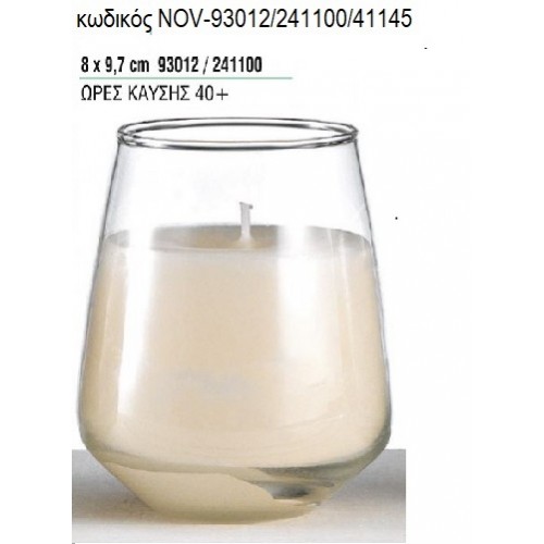 ΚΕΡΙ ΣΕ ΓΥΑΛΙΝΟ ΠΟΤΗΡΙ 8x9,7ΕΚ NOV-93012/241100/41145 ΚΕΡΙ ΣΕ ΓΥΑΛΙΝΟ ΠΟΤΗΡΙ 8x9,7ΕΚ NOV-93012/241100/41145