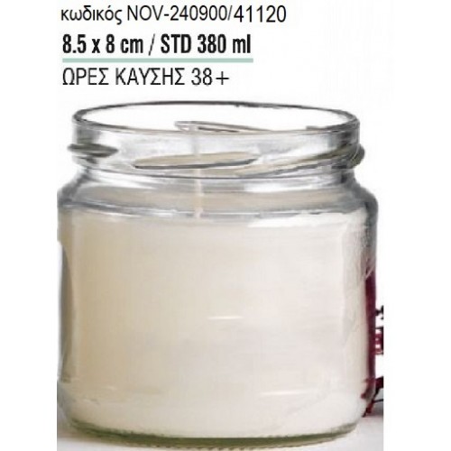 ΚΕΡΙ ΣΕ ΓΥΑΛΙΝΟ ΠΟΤΗΡΙ 8,5x8ΕΚ NOV-240900/41120 ΚΕΡΙ ΣΕ ΓΥΑΛΙΝΟ ΠΟΤΗΡΙ 8,5x8ΕΚ NOV-240900/41120