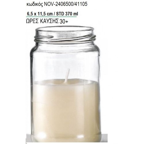 ΚΕΡΙ ΣΕ ΓΥΑΛΙΝΟ ΒΑΖΟ 6,5x11,5ΕΚ NOV-2406500/41105 ΚΕΡΙ ΣΕ ΓΥΑΛΙΝΟ ΒΑΖΟ 6,5x11,5ΕΚ NOV-2406500/41105