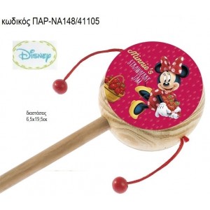 ΜΙΝΙ MINNIE ΦΡΑΟΥΛΕΣ ΞΥΛΙΝΟ ΤΥΜΠΑΝΑΚΙ ΔΥΟ ΟΨΕΩΝ ΜΕ ΑΥΤΟΚΟΛΛΗΤΟ ΠΑΡ-ΝΑ148/41105 