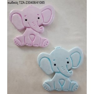 ΕΛΕΦΑΝΤΑΚΙ ΓΑΛΑΖΙΟ ΚΑΙ ΡΟΖ ΚΕΡΑΜΙΚΟ ΜΑΓΝΗΤΑΚΙ ΤΖΑ-230406/41085 
