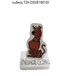 ΣΚΟΥΜΠΙ ΝΤΟΥ SCOOBY DOO ΞΥΛΙΝΟ ΚΟΠΤΙΚΟ ΚΑΙ ΟΝΟΜΑ PLEXIGLASS ΑΣΗΜΙ ΠΑΝΩ ΣΕ ΜΑΡΜΑΡΟ ΤΖΑ-230281/66120