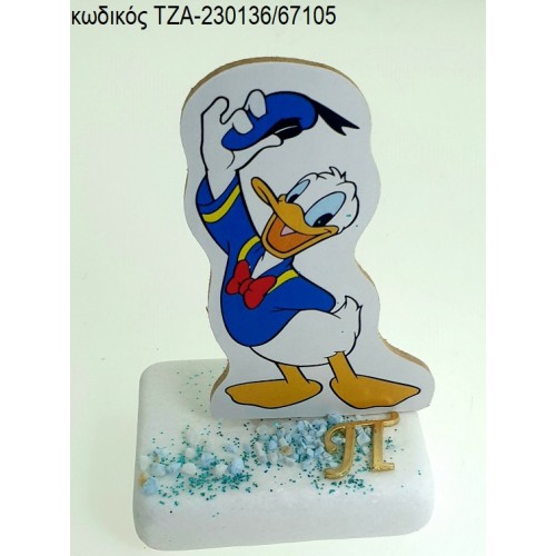 ΝΤΟΝΑΛΝΤ DONALD ΞΥΛΙΝΟ ΚΟΠΤΙΚΟ ΚΑΙ ΜΟΝΟΓΡΑΜΜΑ ΕΠΙΧΡΥΣΟ ΜΕΤΑΛΛΙΚΟ ΠΑΝΩ ΣΕ ΜΑΡΜΑΡΟ ΤΖΑ-230136/67105