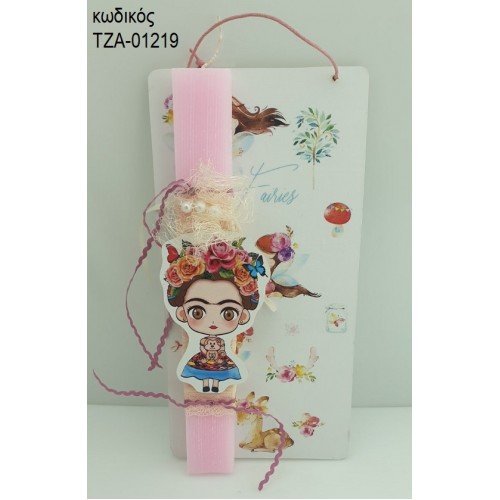 ΦΡΙΝΤΑ ΚΑΛΟ FRIDA KAHLO ΞΥΛΙΝΟ ΠΑΣΧΑΛΙΝΗ ΛΑΜΠΑΔΑ ΣΕ ΞΥΛΙΝΗ ΠΛΑΤΗ ΜΕ ΣΧΕΔΙΟ ΤΖΑ-01219/41450