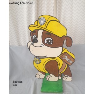 PAW PATROL RUBBLE ΞΥΛΙΝΗ ΦΙΓΟΥΡΑ ΤΖΑ-32243