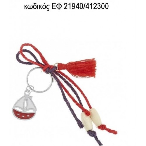 ΜΑΡΤΥΡΙΚΟ ΒΑΠΤΙΣΗΣ ΜΠΡΕΛΟΚ ΜΕ ΕΠΑΡΓΥΡΟ ΚΑΡΑΒΙ ΚΟΚΚΙΝΟ ΚΟΡΔΟΝΙΑ ΚΑΙ ΧΑΝΤΡΕΣ ΕΦ-21940/412300