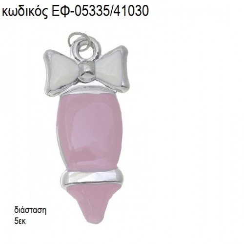ΠΙΠΙΛΑ ΜΕ ΦΙΟΓΚΟ ΕΠΑΡΓΥΡΗ ΜΕ ΡΟΖ ΣΜΑΛΤΟ accessories για μπομπονιέρες - δώρα ΕΦ-05335/41030