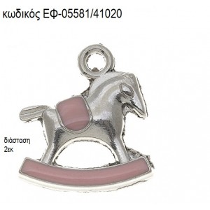 ΑΛΟΓΑΚΙ ΕΠΑΡΓΥΡΟ ΜΕ ΣΜΑΛΤΟ ΡΟΖ accessories για μπομπονιέρες - δώρα ΕΦ-05581/41020