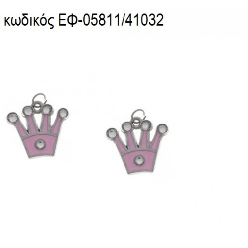 ΚΟΡΩΝΑ ΜΕ ΣΤΡΑΣ ΕΠΑΡΓΥΡΗ ΜΕ ΡΟΖ ΣΜΑΛΤΟ accessories για μπομπονιέρες - δώρα ΕΦ-05811/41032