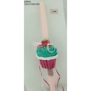 ΚΑΠΚΕΙΚ CUPCAKE ΠΑΣΧΑΛΙΝΗ ΛΑΜΠΑΔΑ ΜΕ ΚΕΡΑΜΙΚΟ ΜΑΓΝΗΤΑΚΙ ΚΟΡΔΟΝΙΑ ΚΑΙ ΚΟΡΔΕΛΕΣ ΤΖΑ-01134/41230 