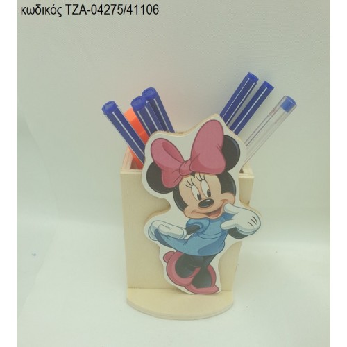 ΜΙΝΥ MINNIE ΡΟΖ ΦΙΟΓΚΟΣ ΞΥΛΙΝΟ ΣΕ ΞΥΛΙΝΗ ΜΟΛΥΒΟΘΗΚΗ ΤΖΑ-04275/41106